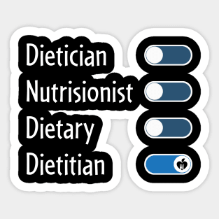 Dietitian Spelling Funny Dietitian Sticker